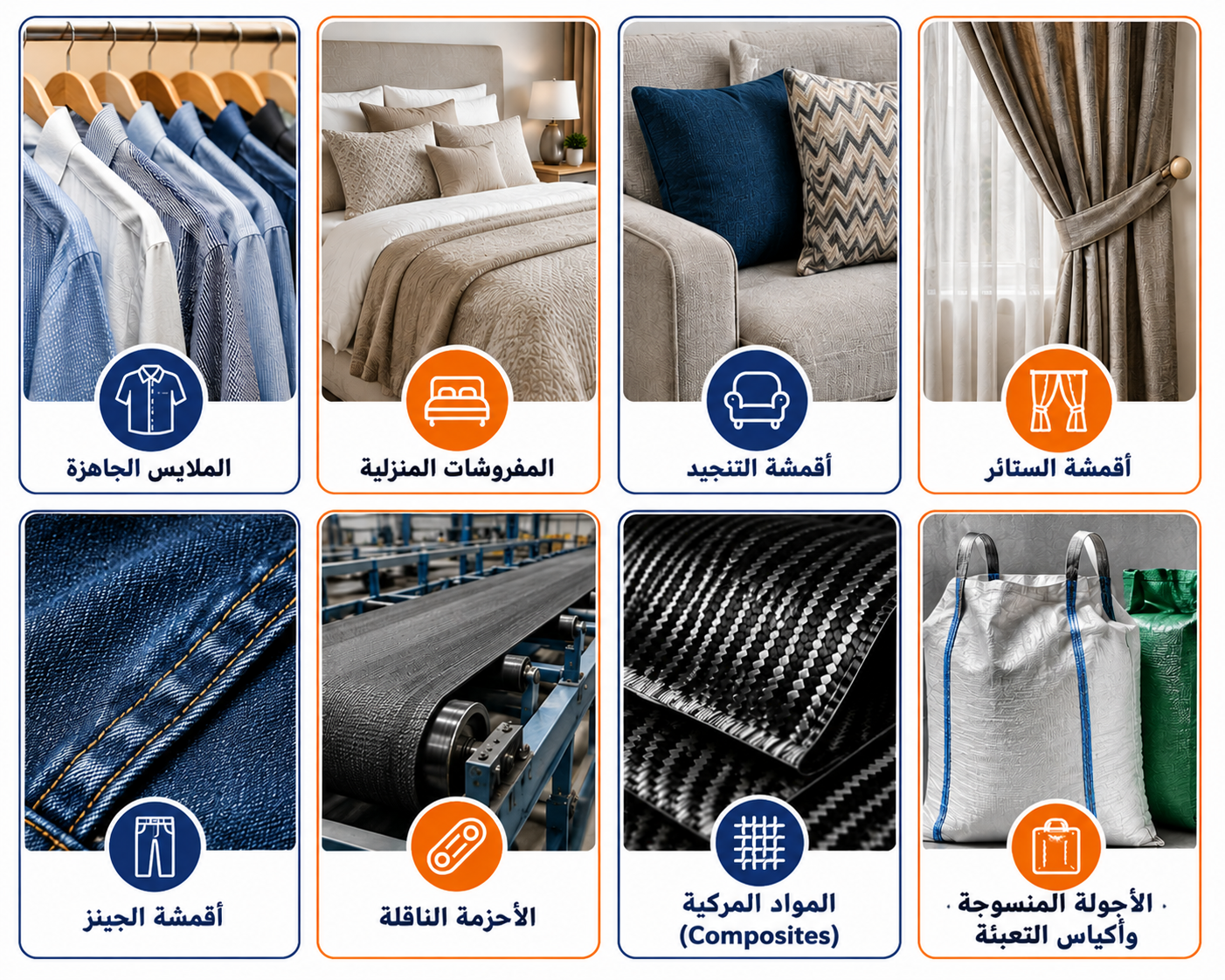 تطبيقات صناعة النسيج