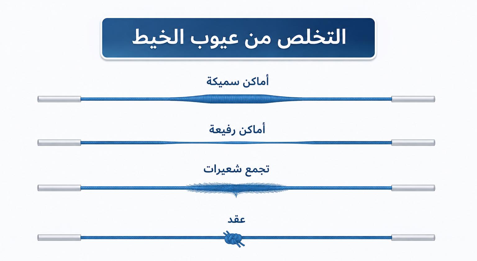 التخلص من عيوب الخيط