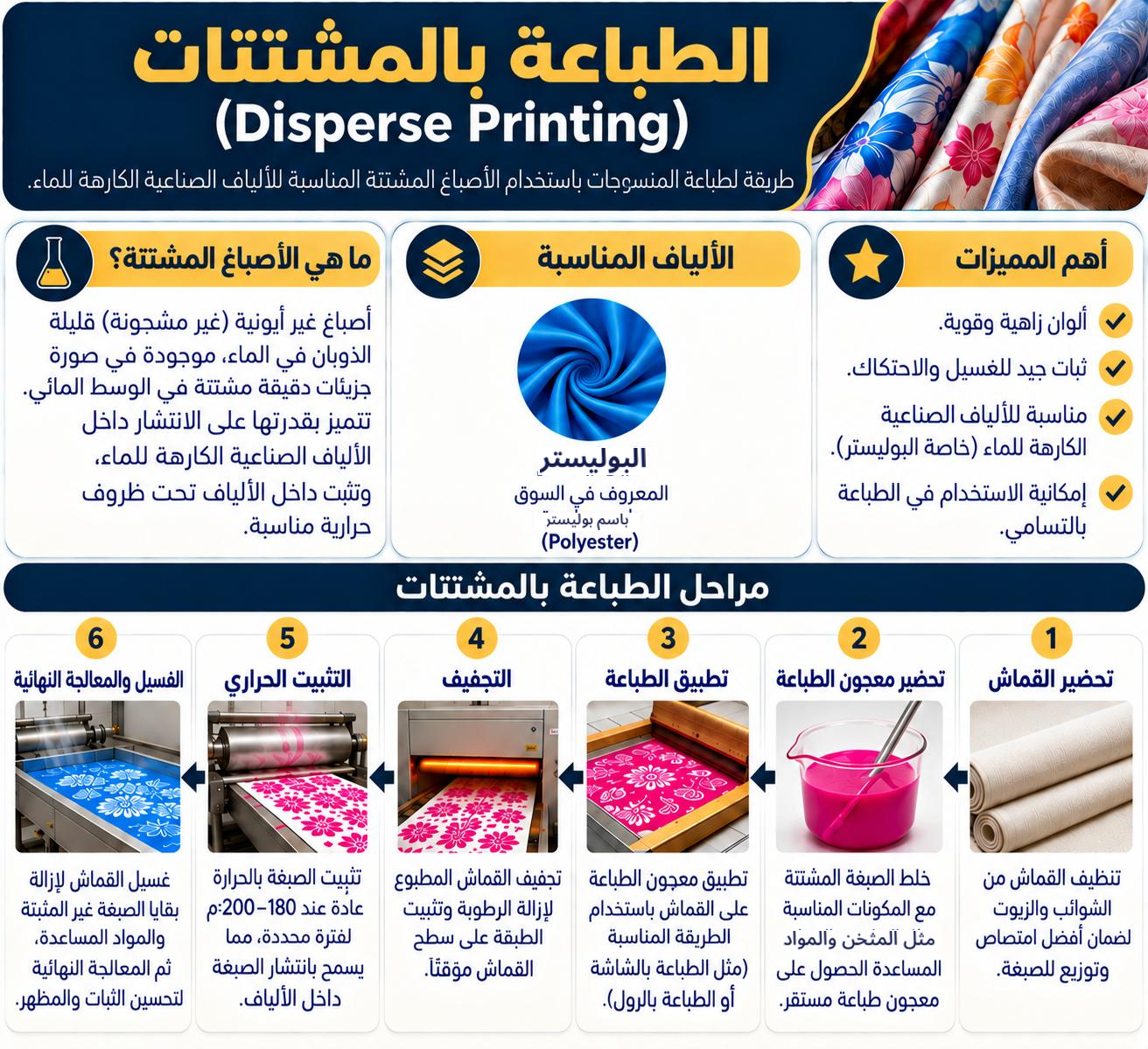 الطباعة بالمشتتات على الأقمشة